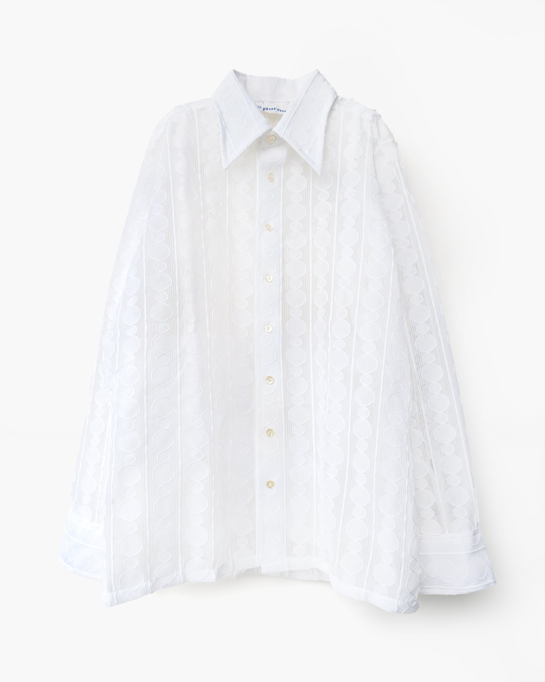 70's White Lace L/S Shirt