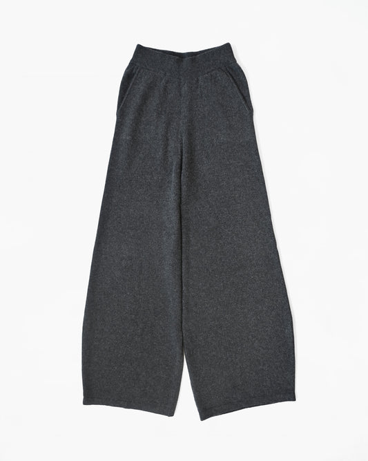 404 100% Cashmere Wide Pants - Charcoal