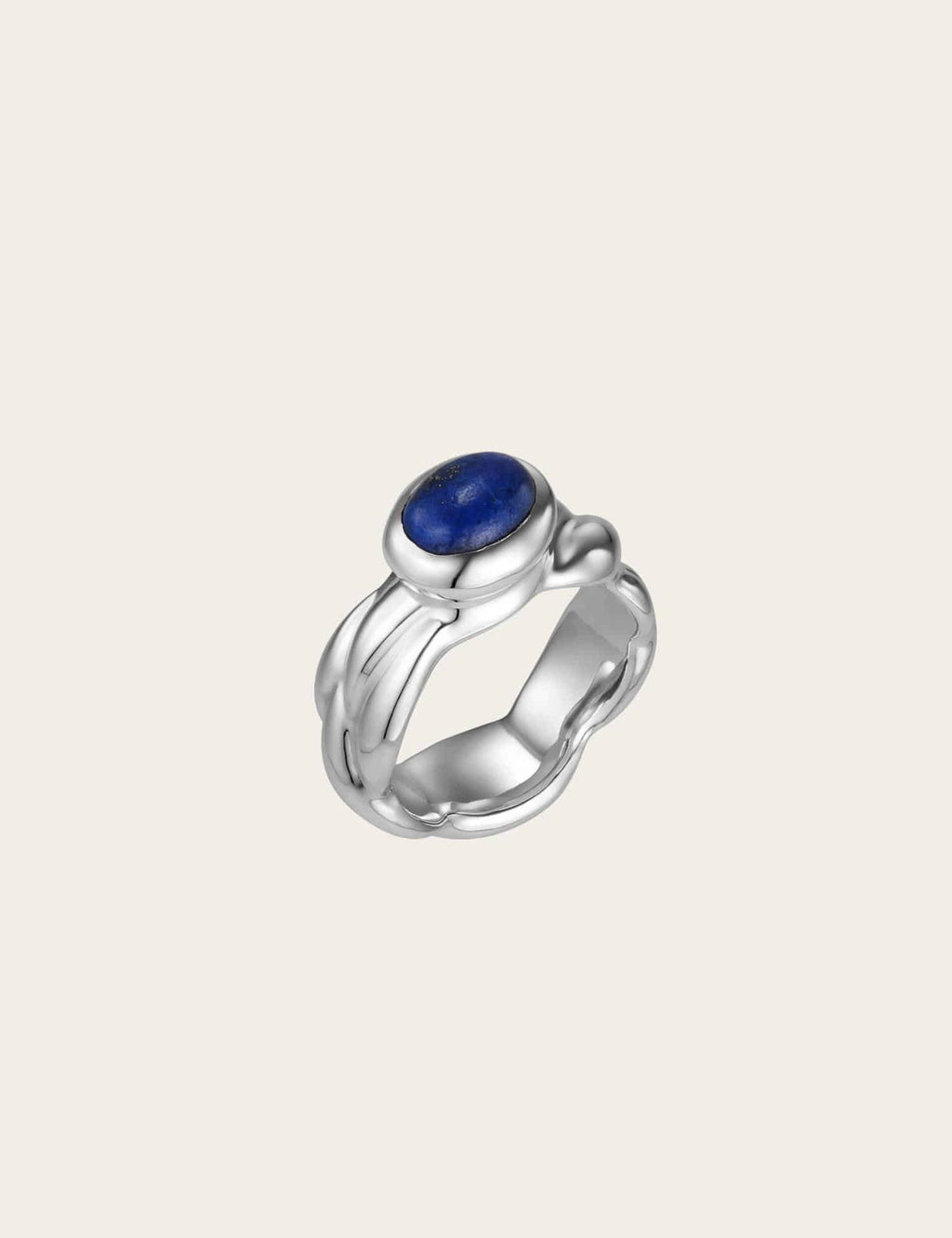 "Isabella Etou" Lapis Lazuli Twist Rope Ring
