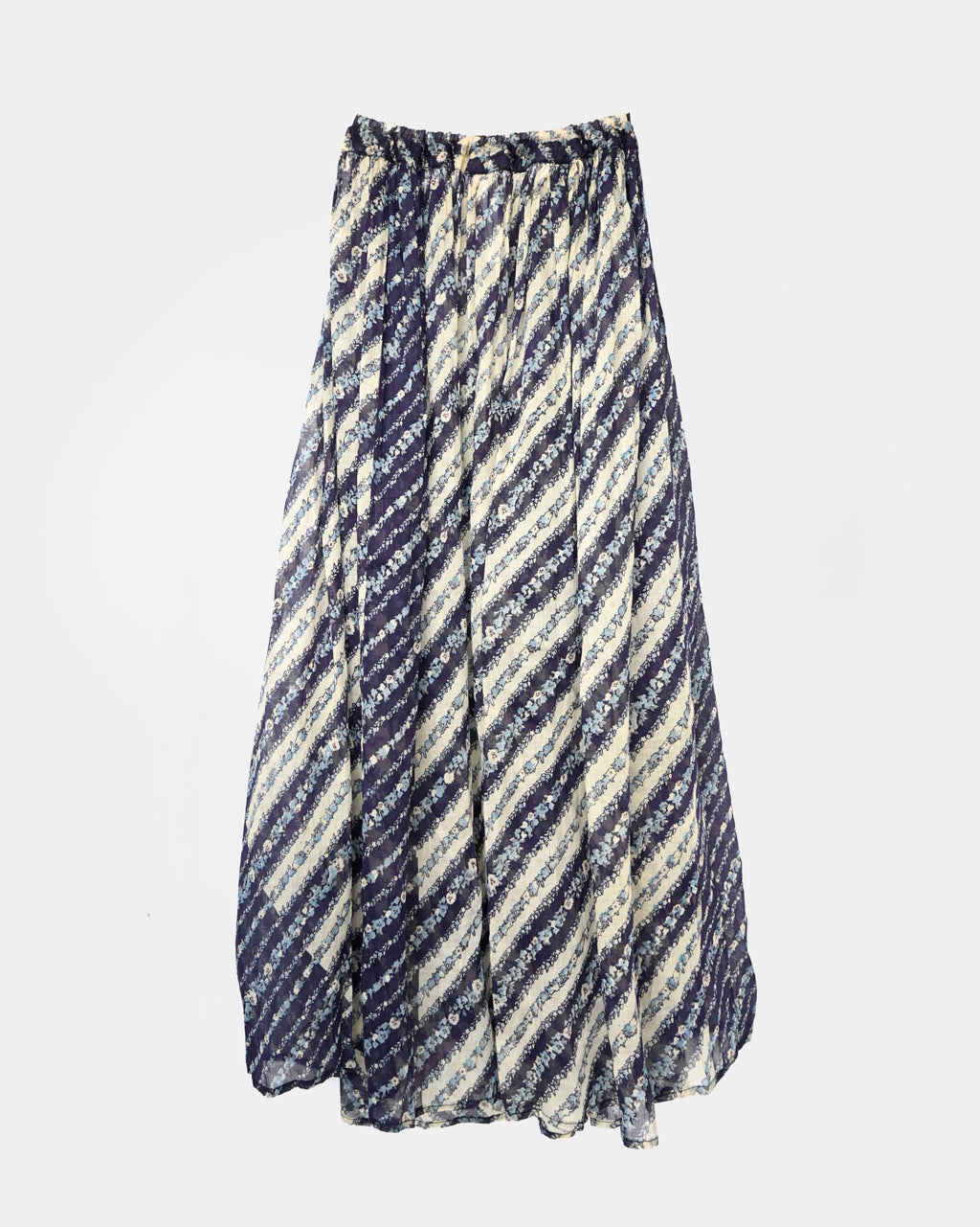 70's Flower Printed Long Skirt