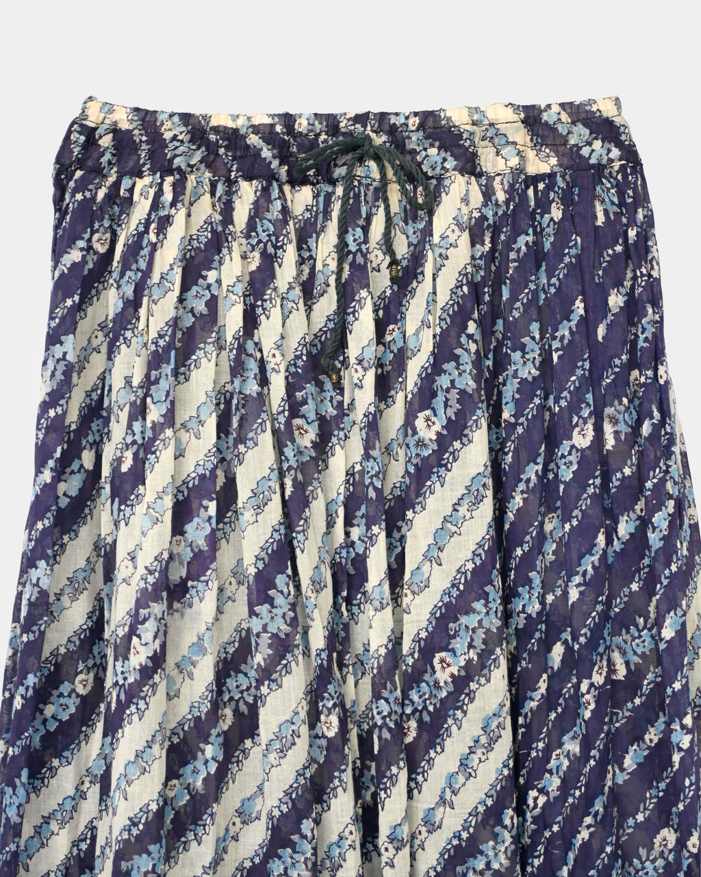 70's Flower Printed Long Skirt