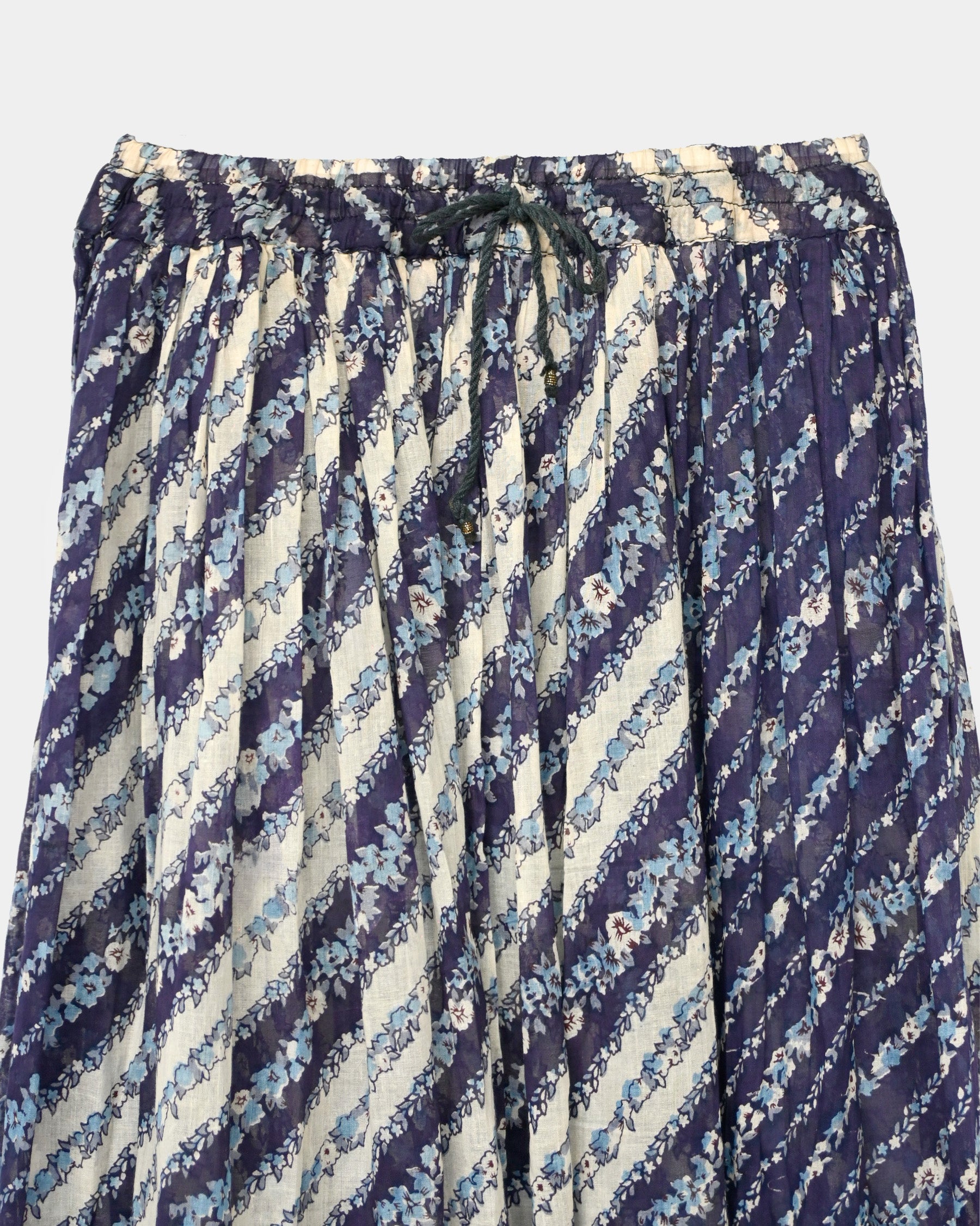 70's Flower Printed Long Skirt