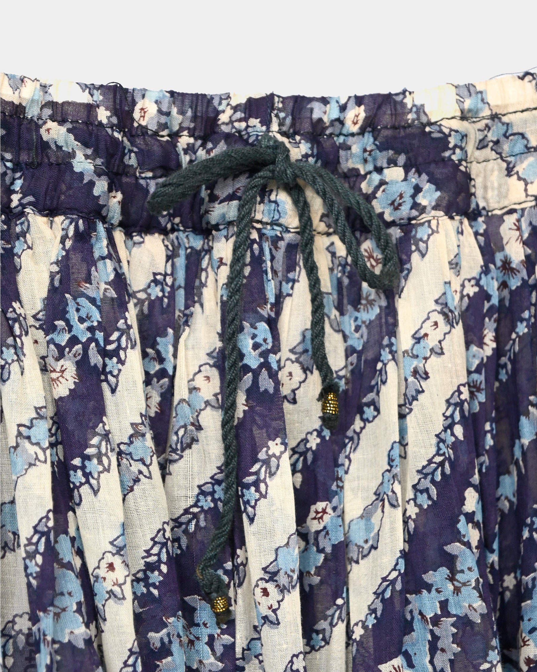 70's Flower Printed Long Skirt