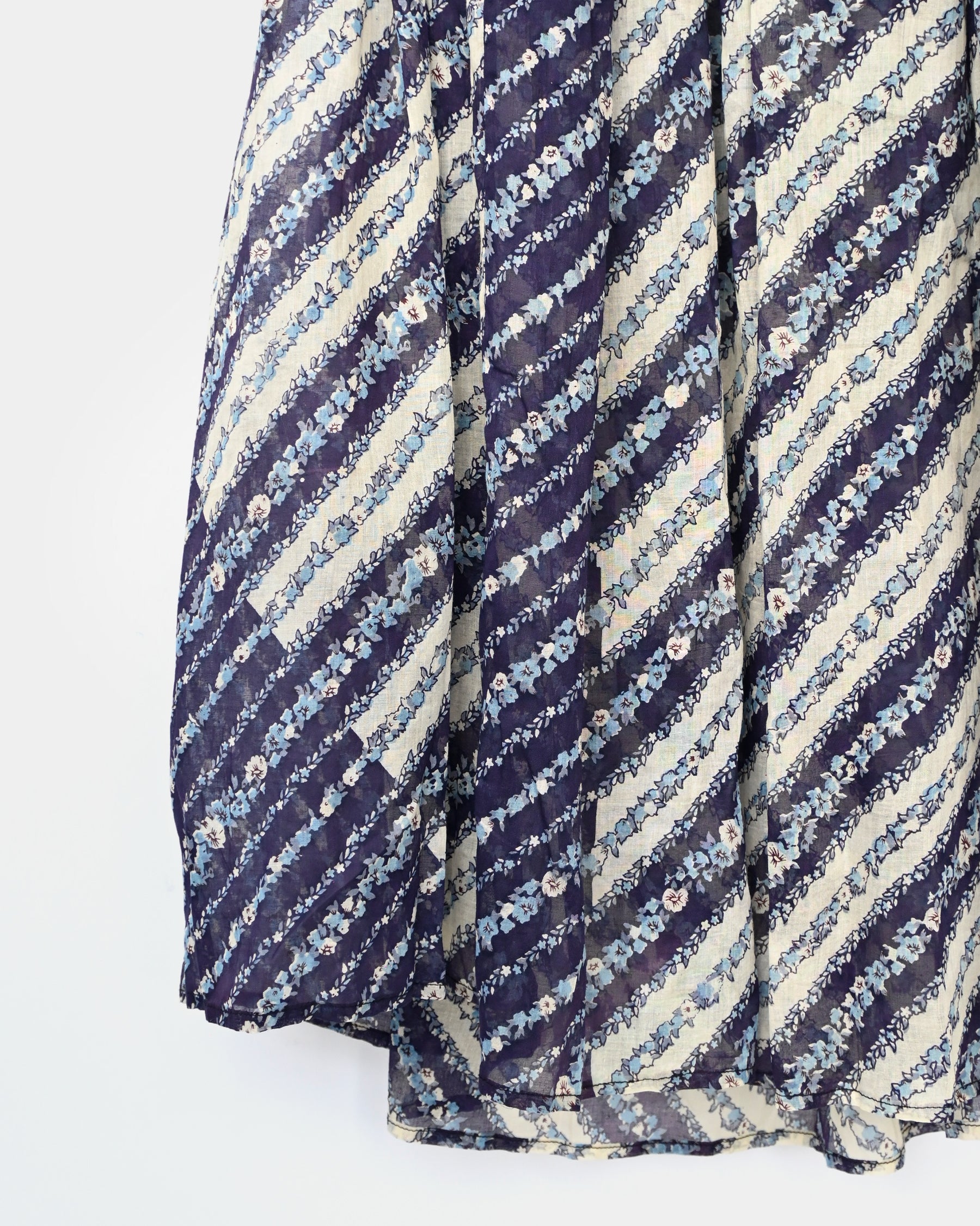 70's Flower Printed Long Skirt