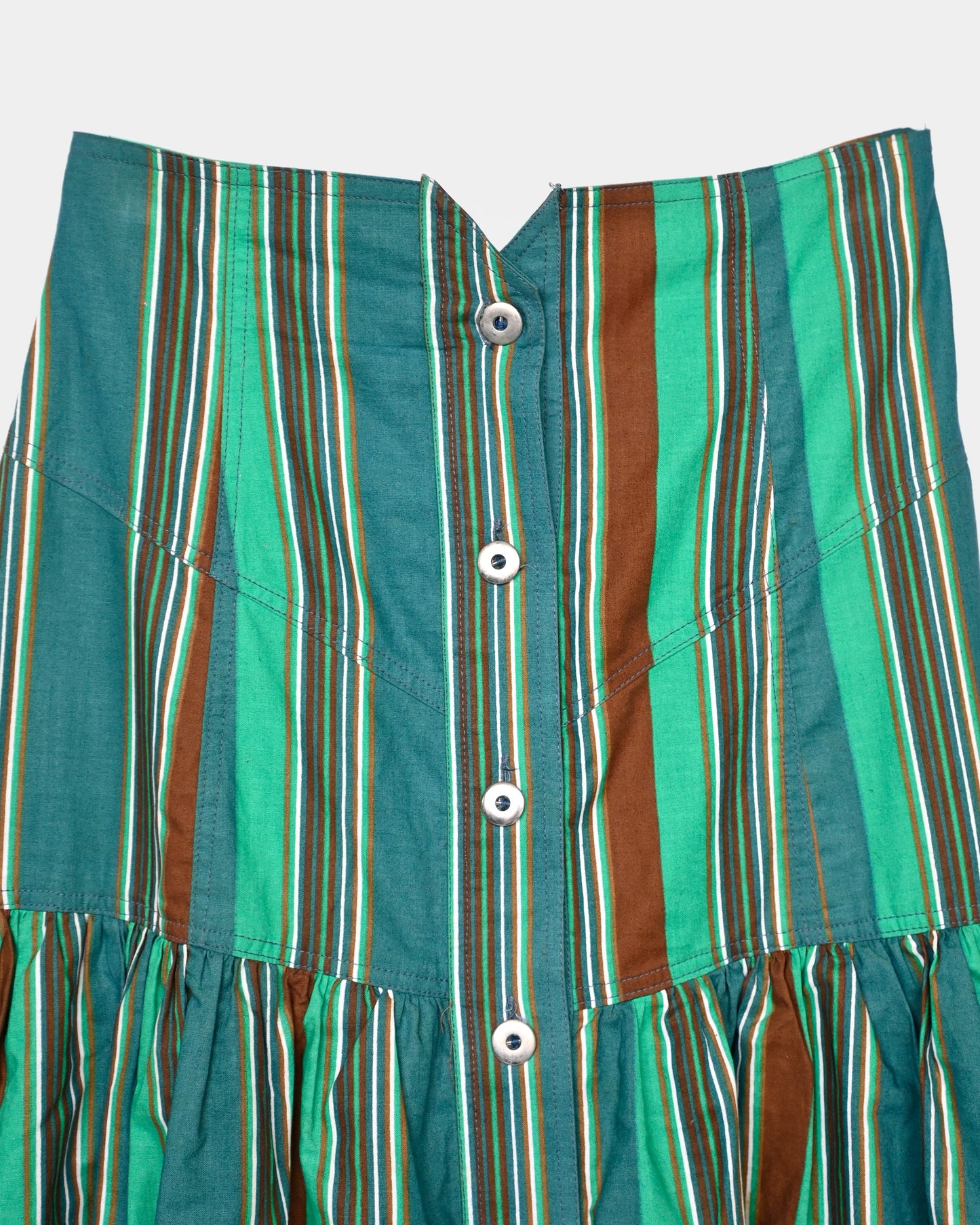 Striped Flare Skirt Made in Italy