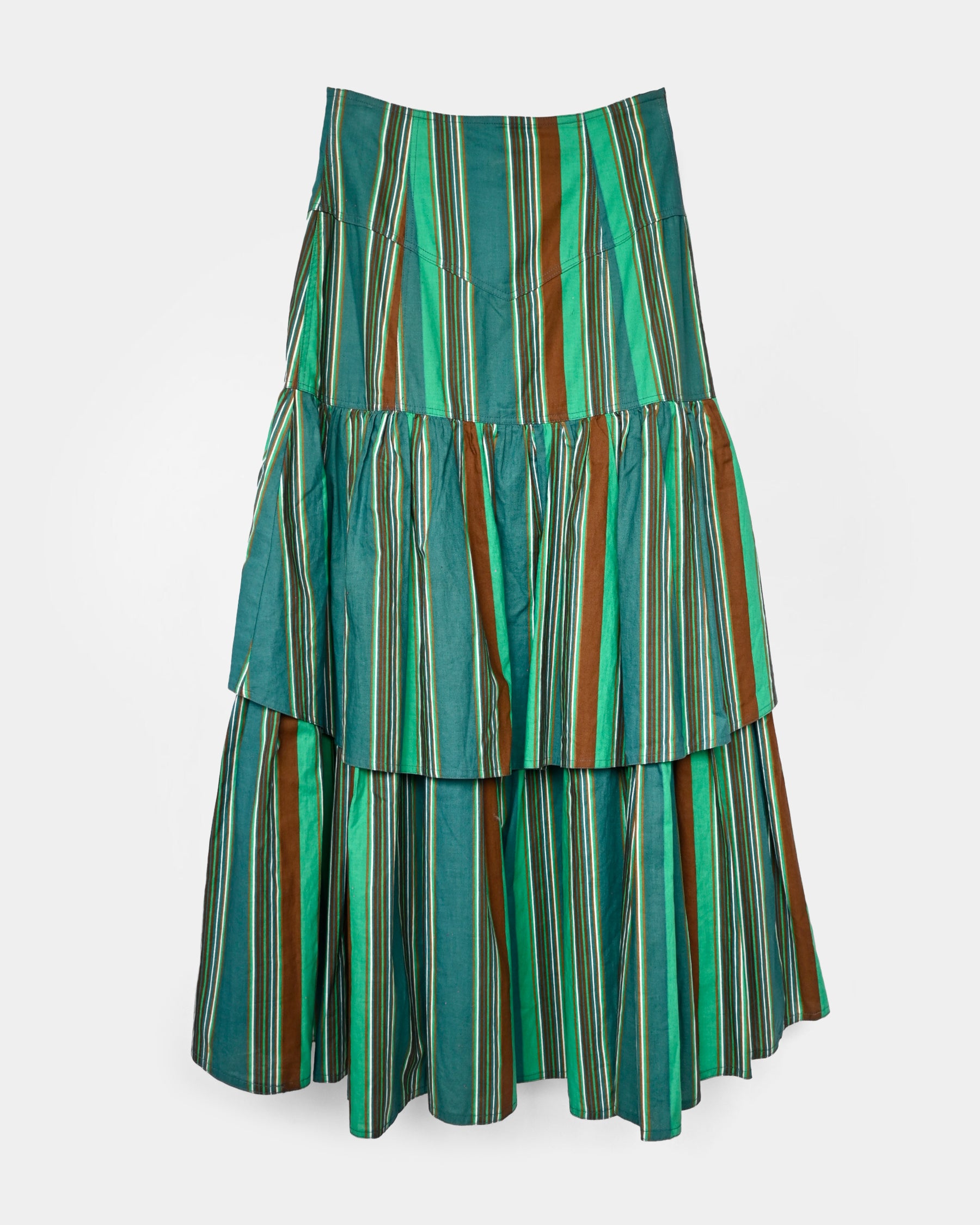 Striped Flare Skirt Made in Italy