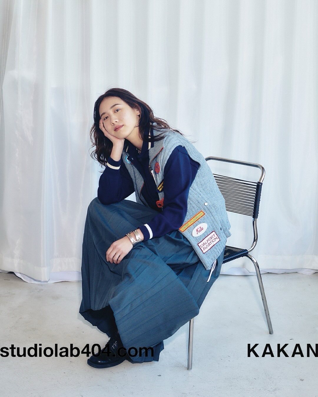 KAKAN x 404 Limited Edition Knit Drivers Vest - Patchwork【Sophia】