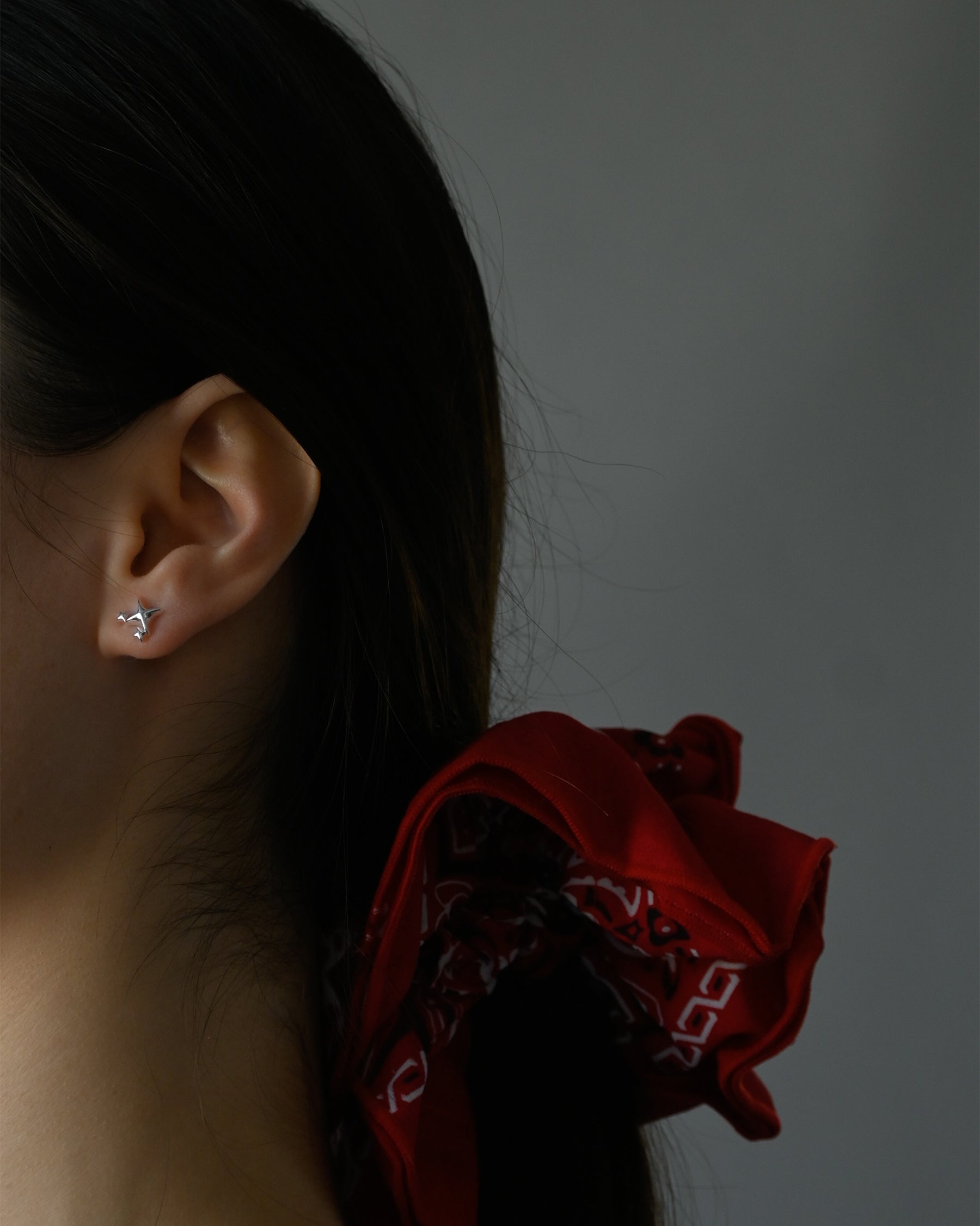 Star Studs Earrings - Silver