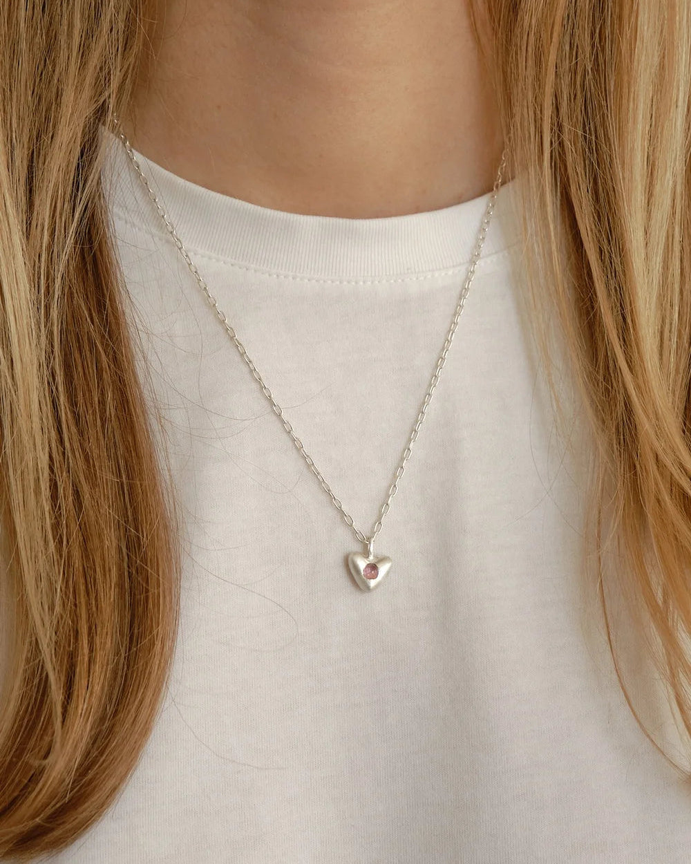 "Dunton Ellerkamp" Diminutive American Folk Heart Pendant with Citrine