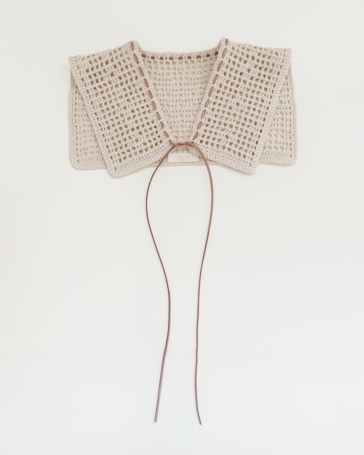 Handmade Crochet Tie Collar