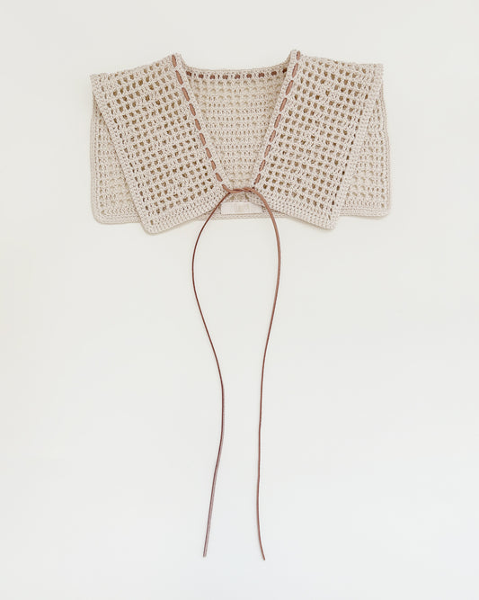 Handmade Crochet Tie Collar