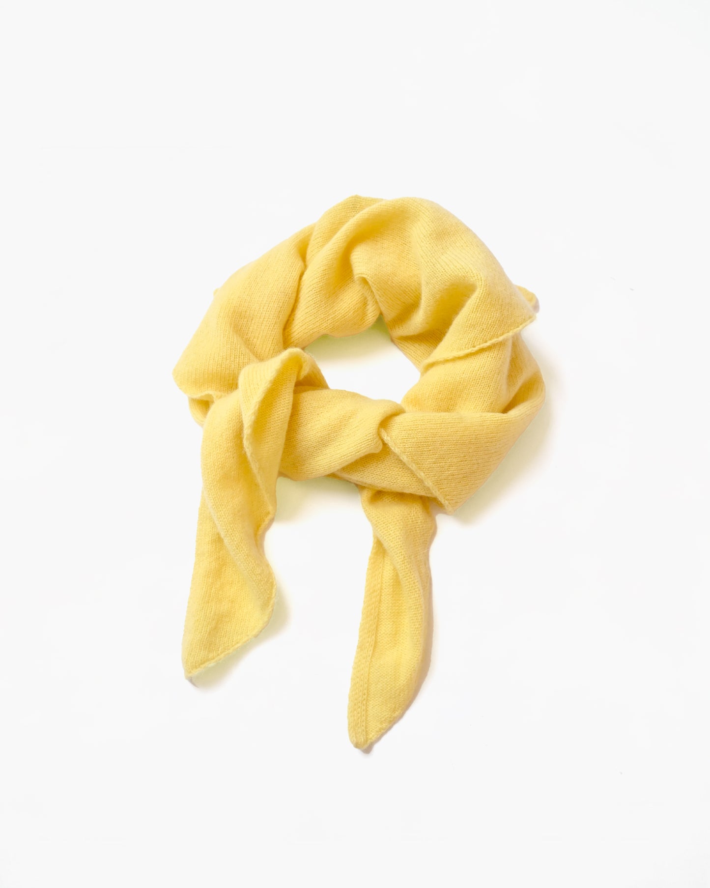 404 100% Cashmere Bandanna - Yellow