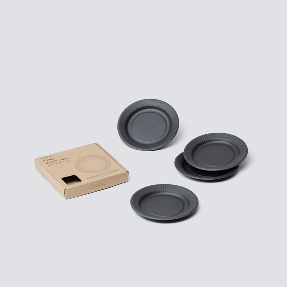 "b fiber" plate19/4pcs - Black