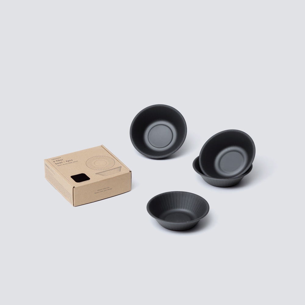 "b fiber" bowl/4pcs - Black