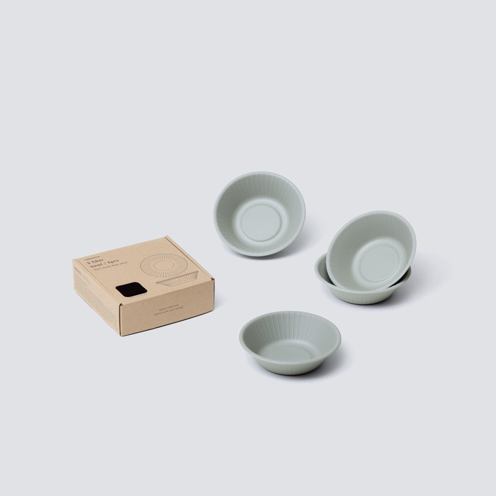 "b fiber" bowl/4pcs - Ash Gray