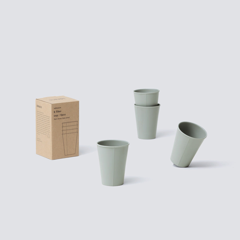"b fiber" cup/4pcs - Ash Gray