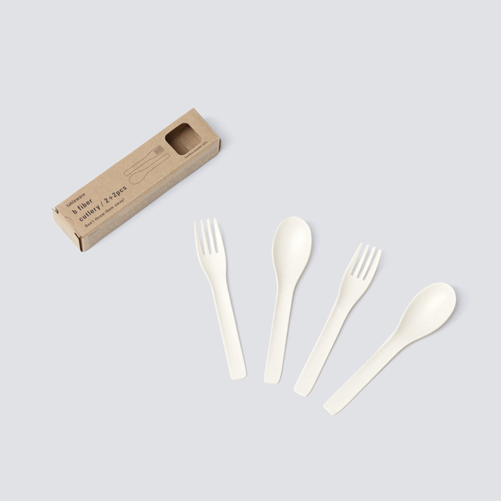 "b fiber" cutlery/2+2pcs - Off White