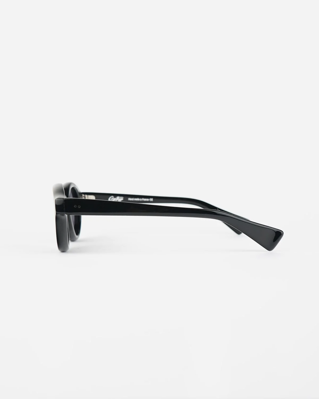 "Gigi Fazzi" Round Sunglasses Hand Made In France - Black