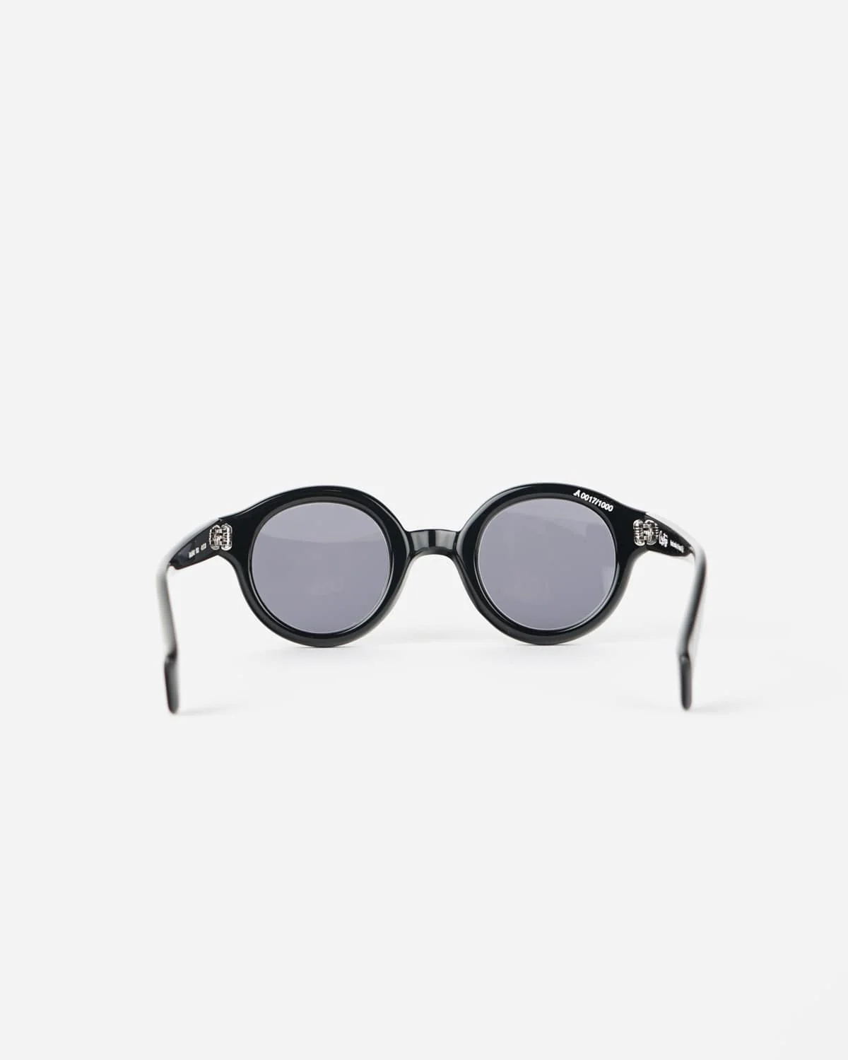 "Gigi Fazzi" Round Sunglasses Hand Made In France - Black