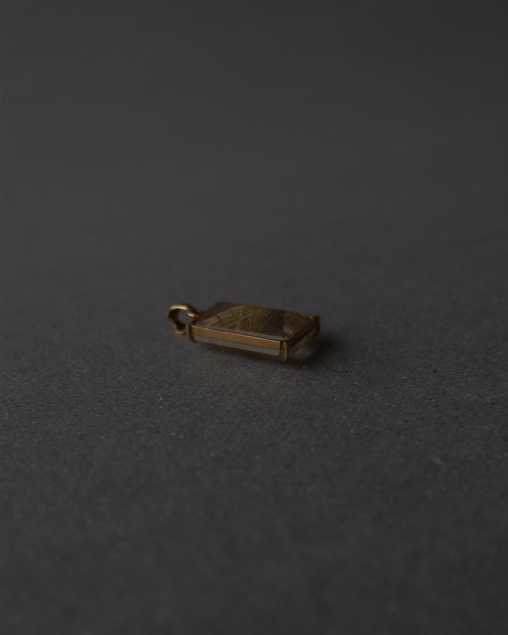 14K x Rutilated Quartz Charm