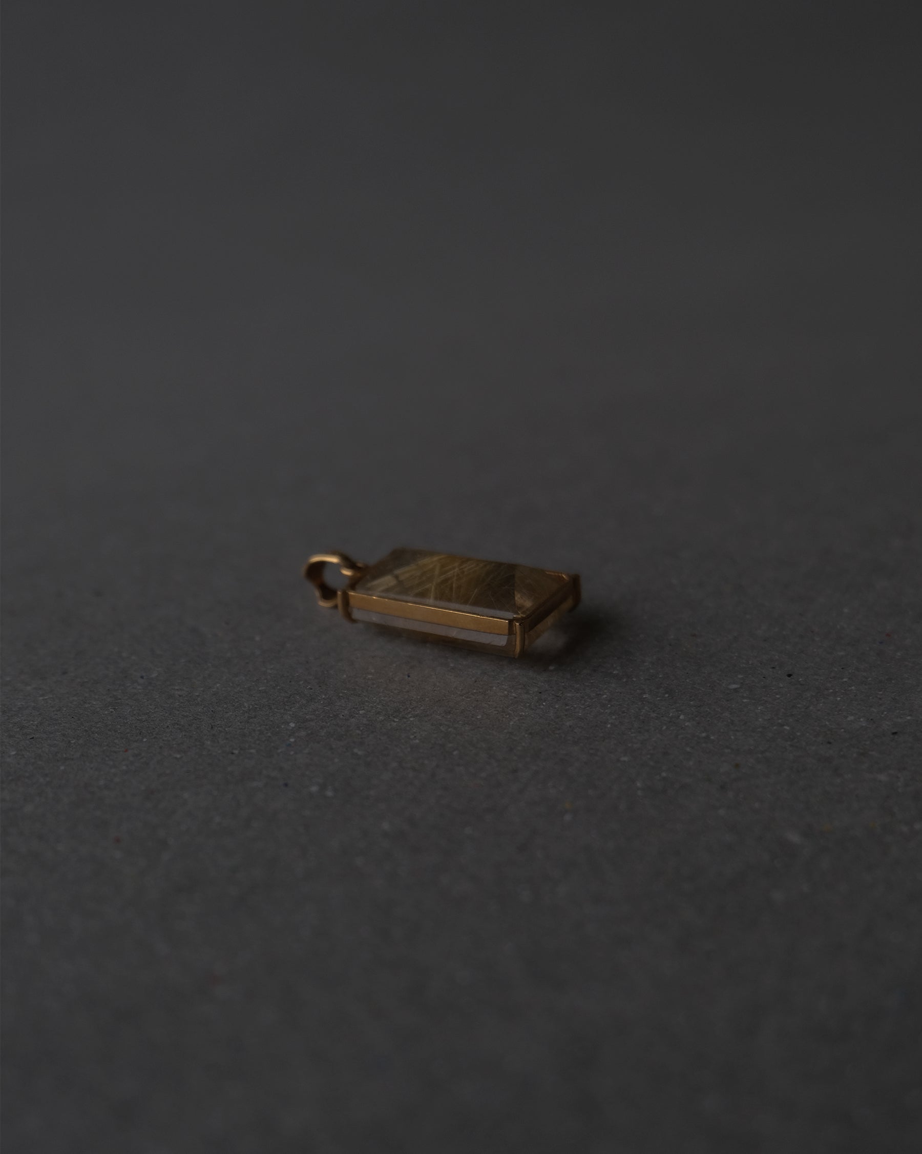 14K x Rutilated Quartz Charm
