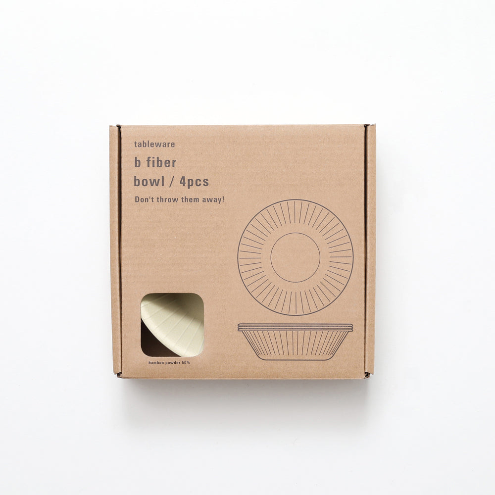 "b fiber" bowl/4pcs - Off White