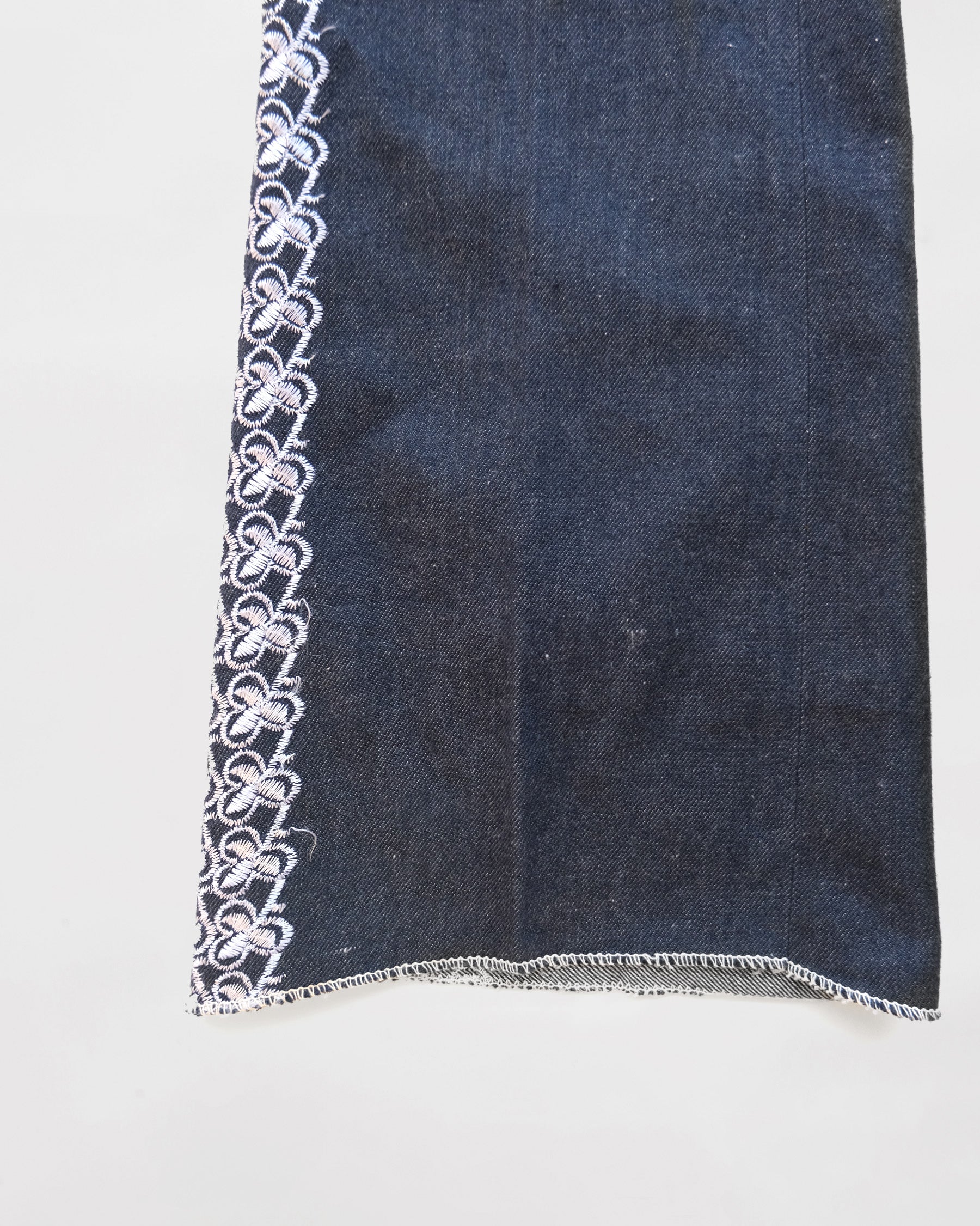 Embroidered Denim Pants