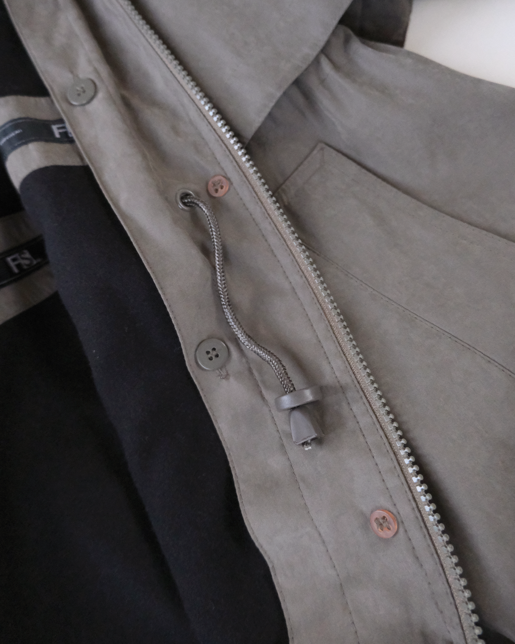 NOS Coating Hoodie Coat w/ Lining