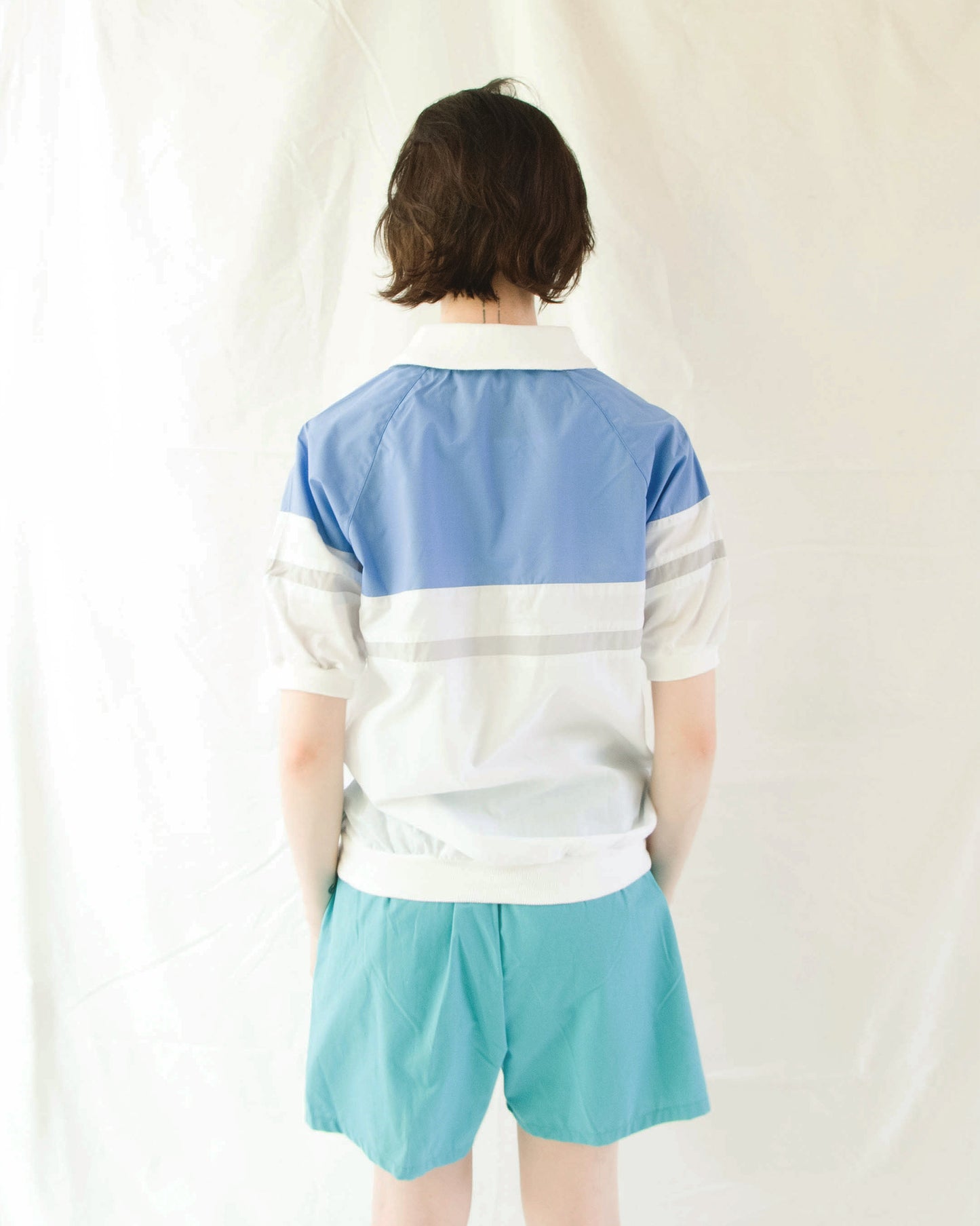 Color Block Polo Shirt Blue