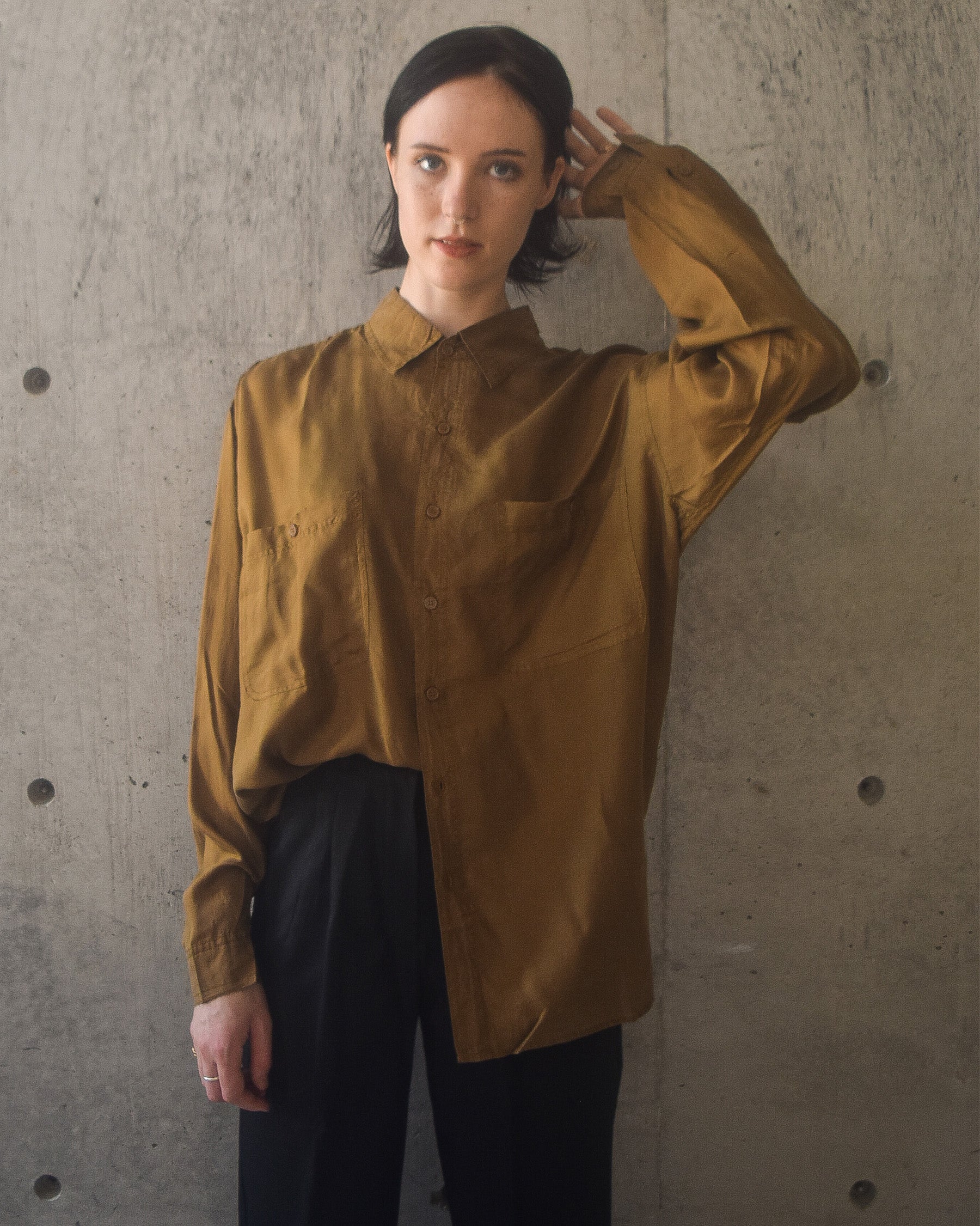 N.O.S  100% Silk Shirts - Gold