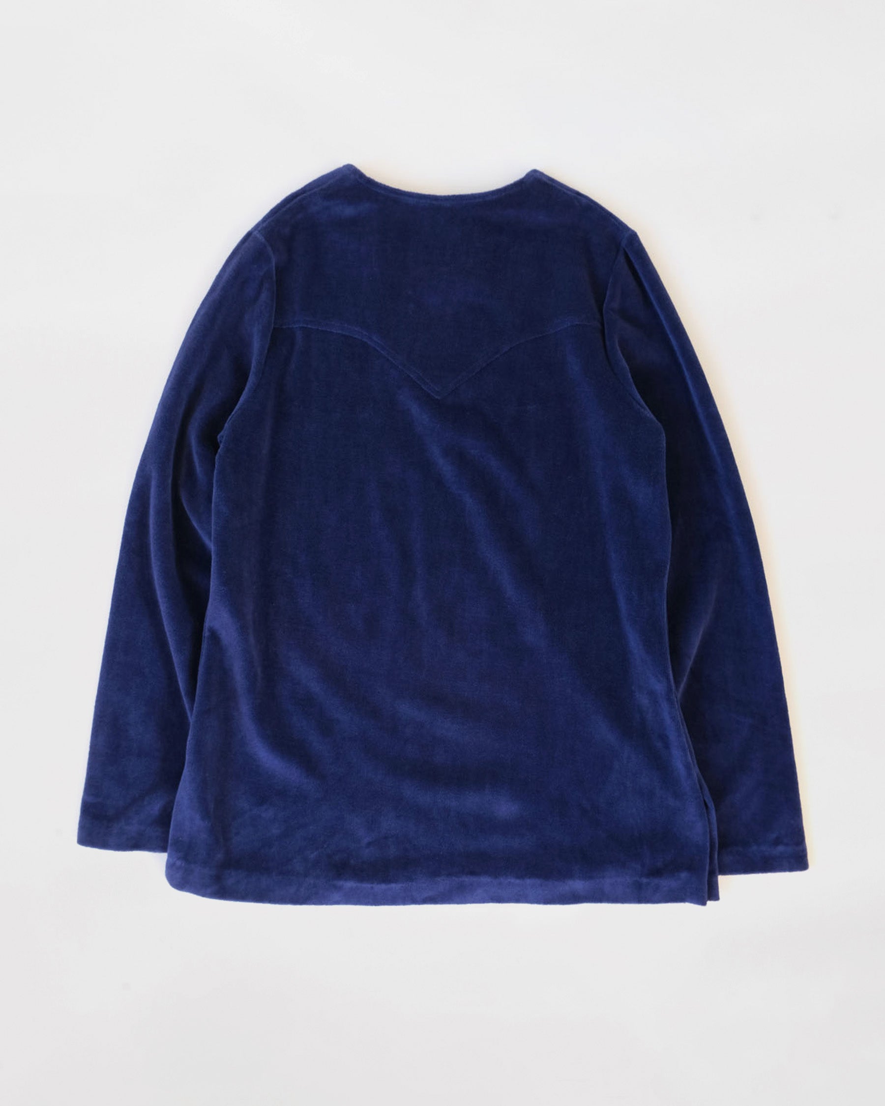 NOS "H BAR C" Velour V-Neck Top
