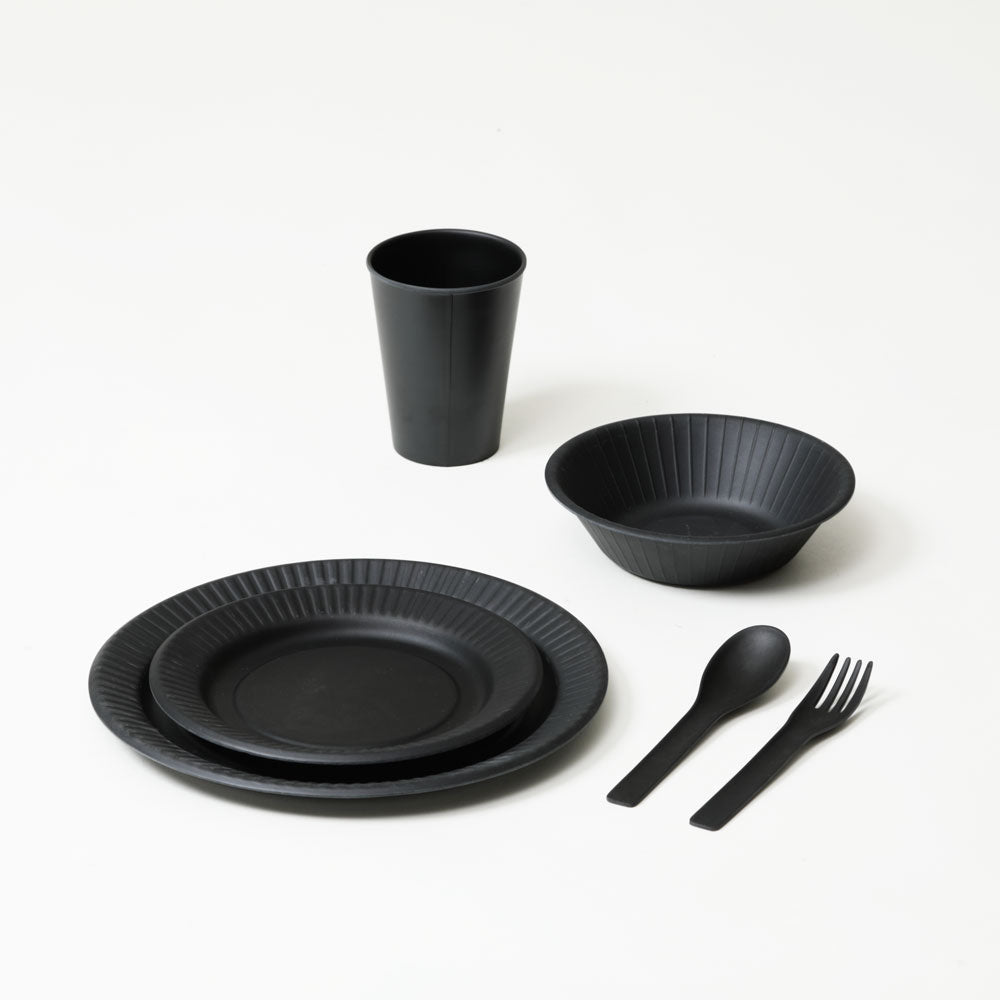 "b fiber" cutlery/2+2pcs - Black