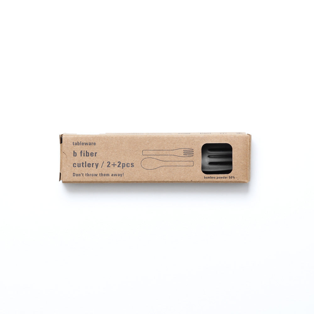 "b fiber" cutlery/2+2pcs - Black