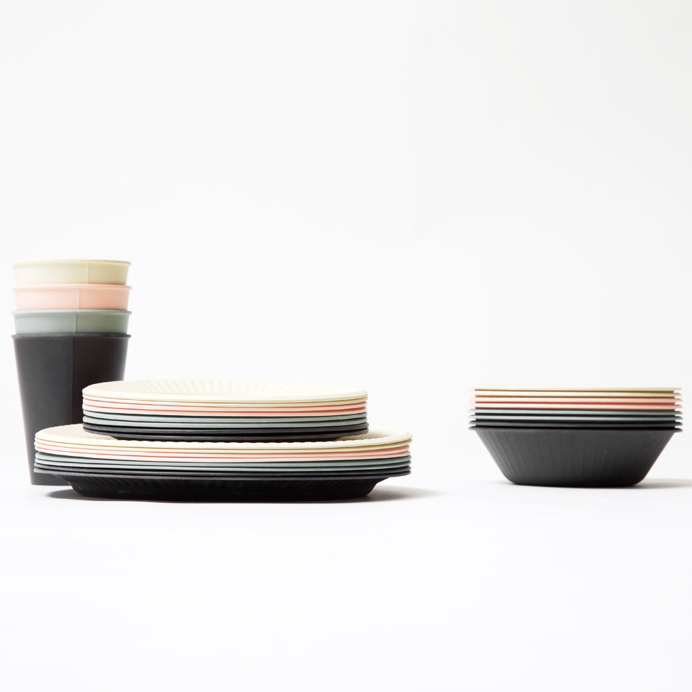 "b fiber" plate19/4pcs - Ash Gray