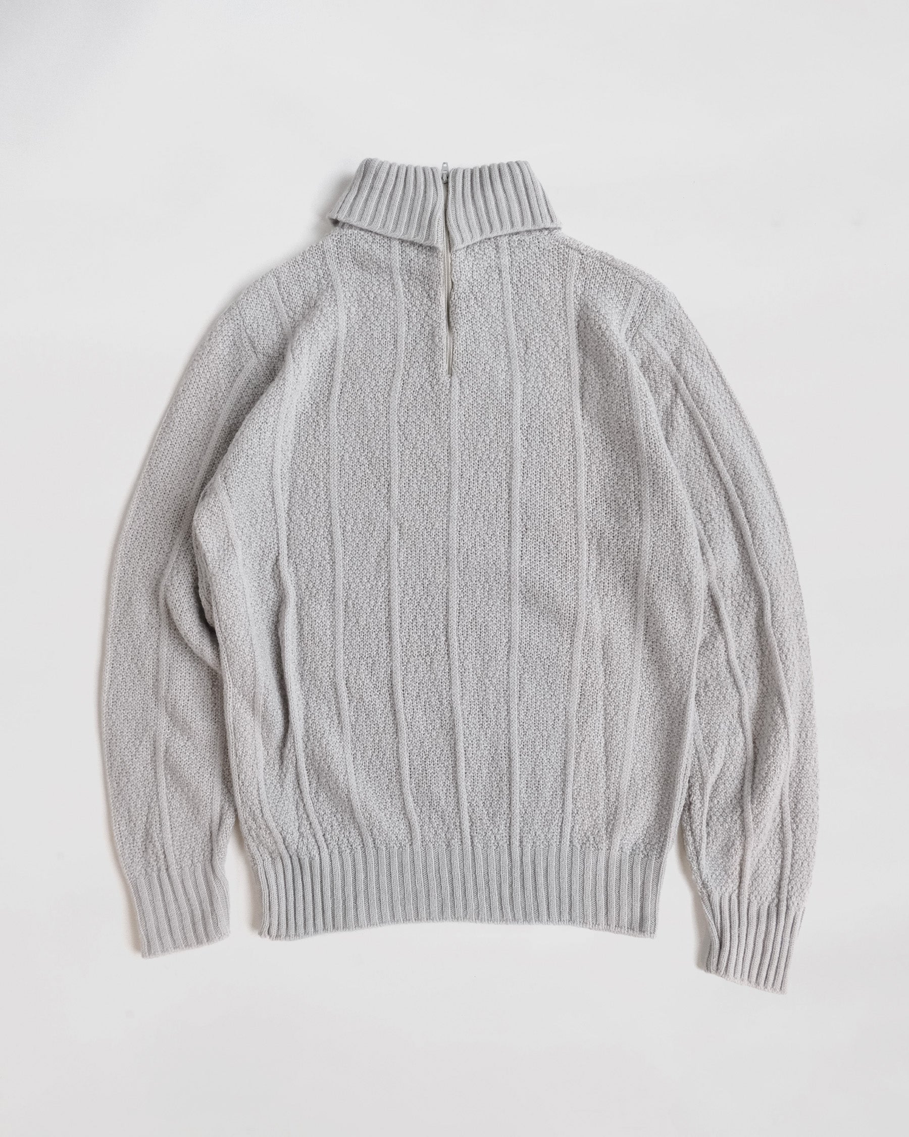 NOS Turtleneck with Back Zipper - Light Gray