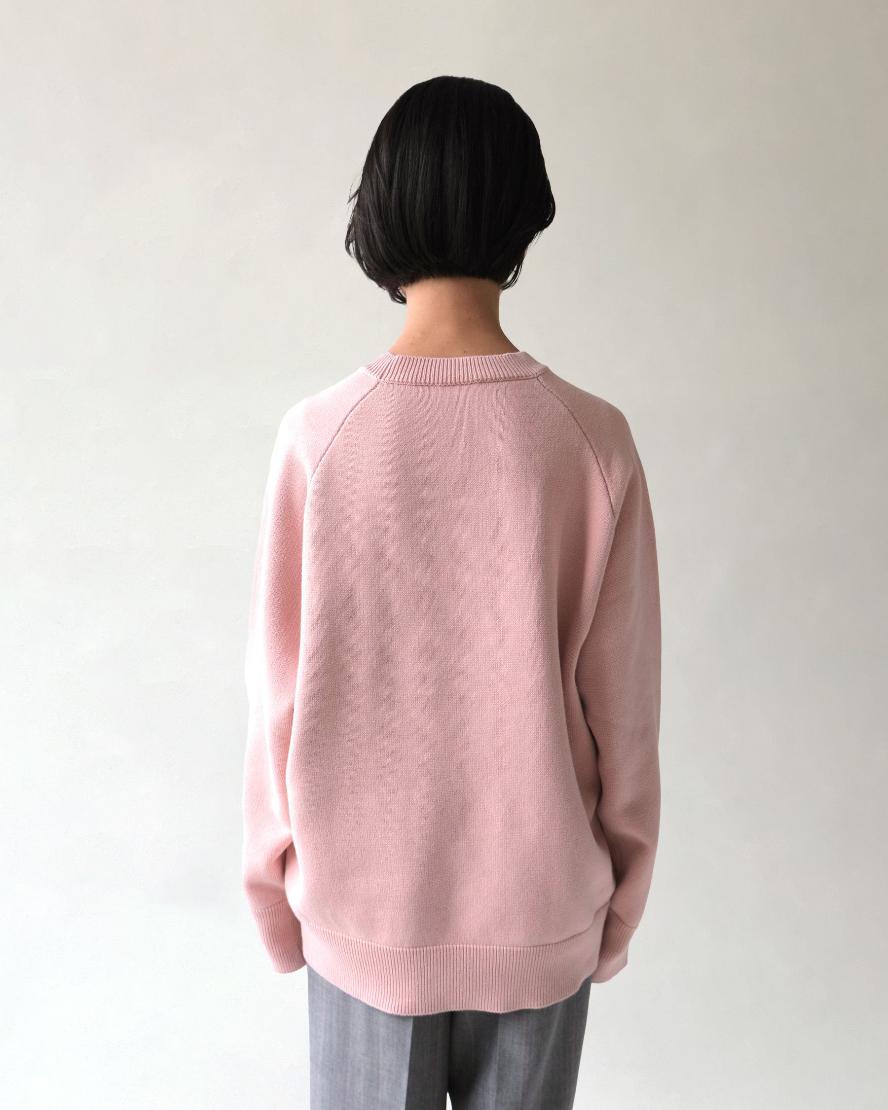 404 Paled Color Crew Neck Sweater by RYE TENDER - Pink
