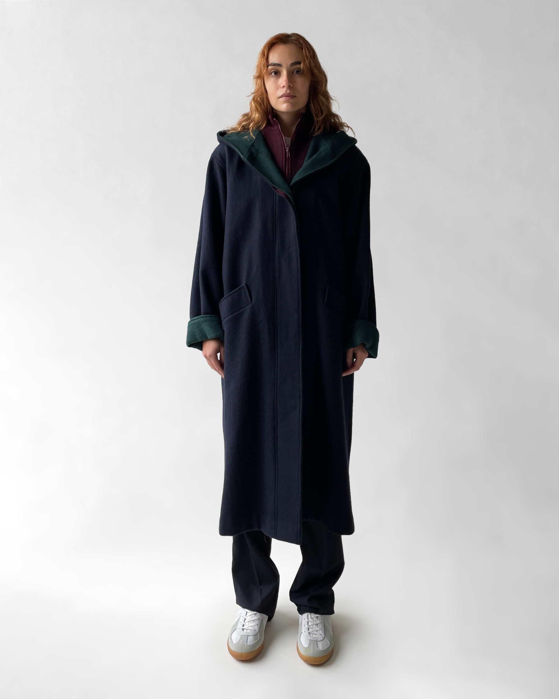 Layered Wool Coat