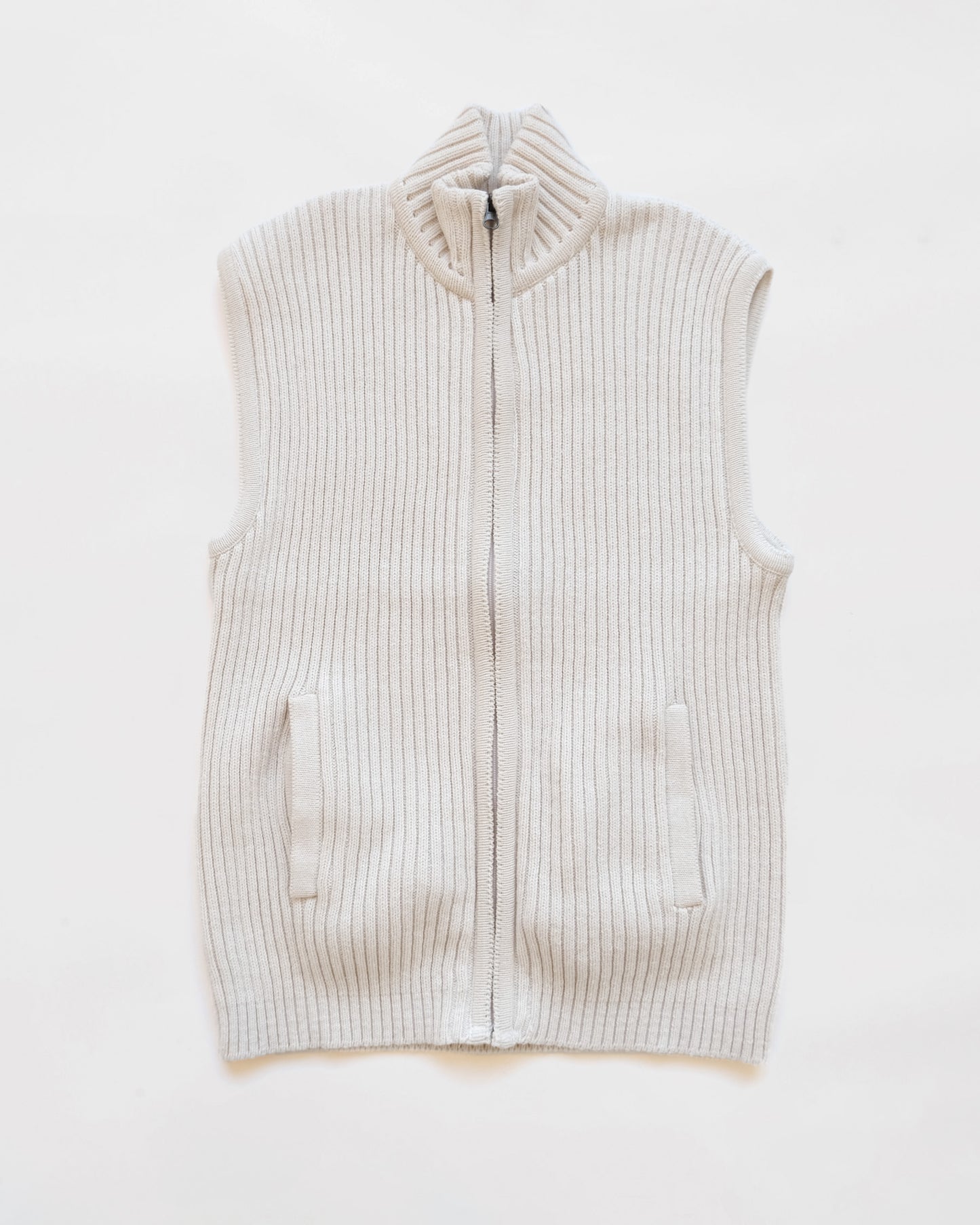 Zip-Up Knit Vest Made in USA
