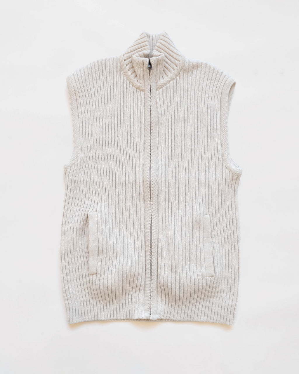 Zip-Up Knit Vest Made in USA