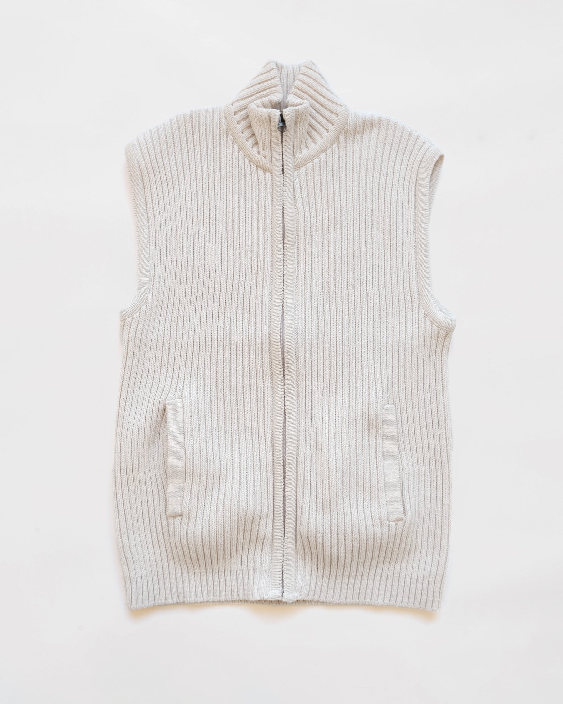 Zip-Up Knit Vest Made in USA