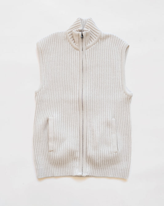 Zip-Up Knit Vest Made in USA