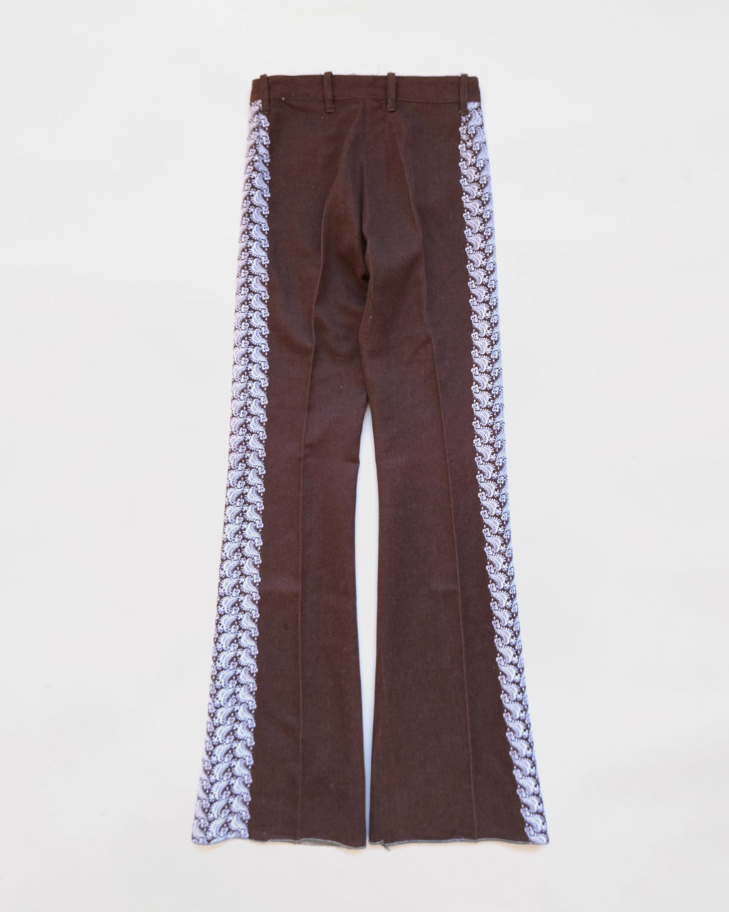 Embroidered Brown Pants