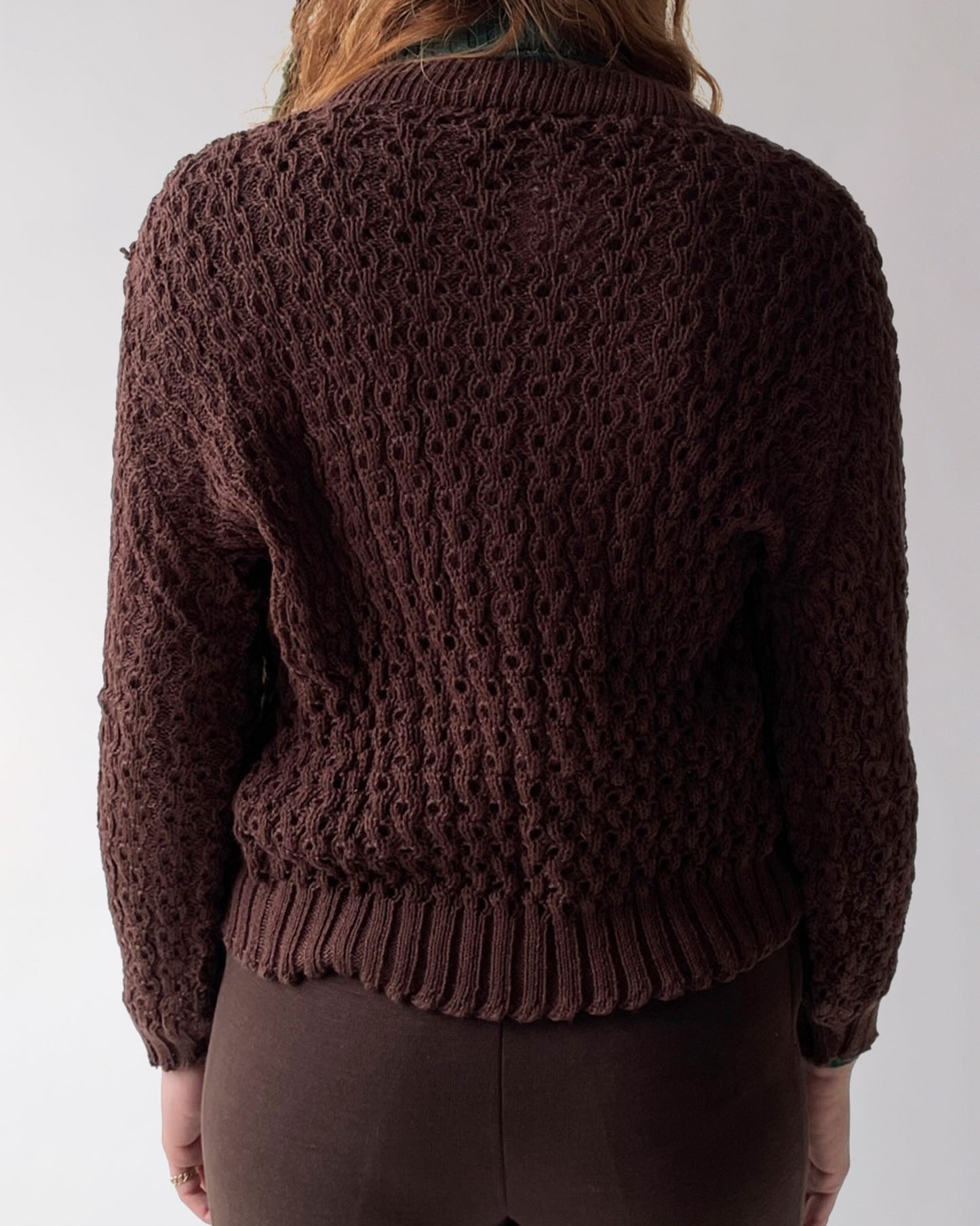 Brown Crochet Pattern Cardigan