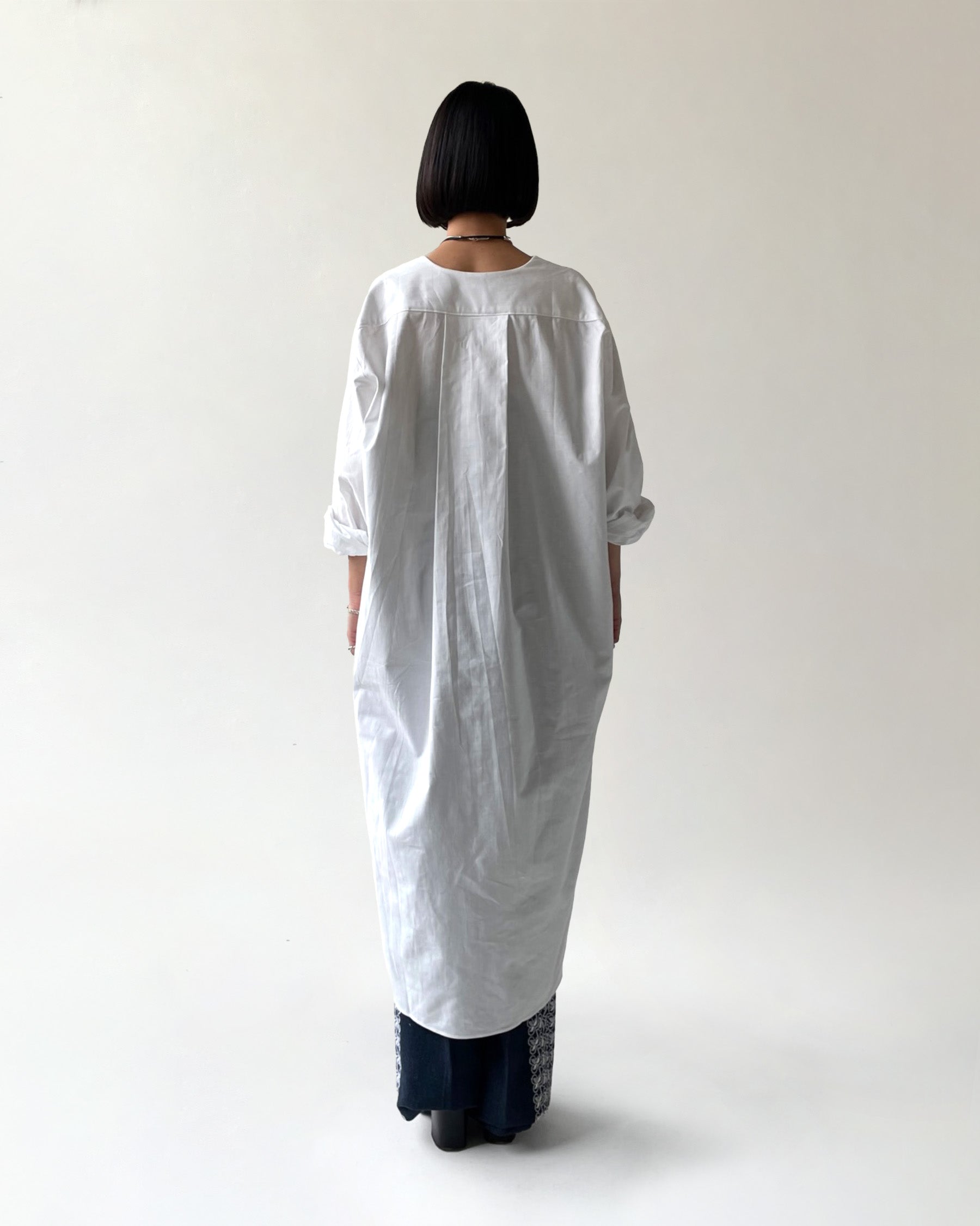 White Cotton Long Shirt