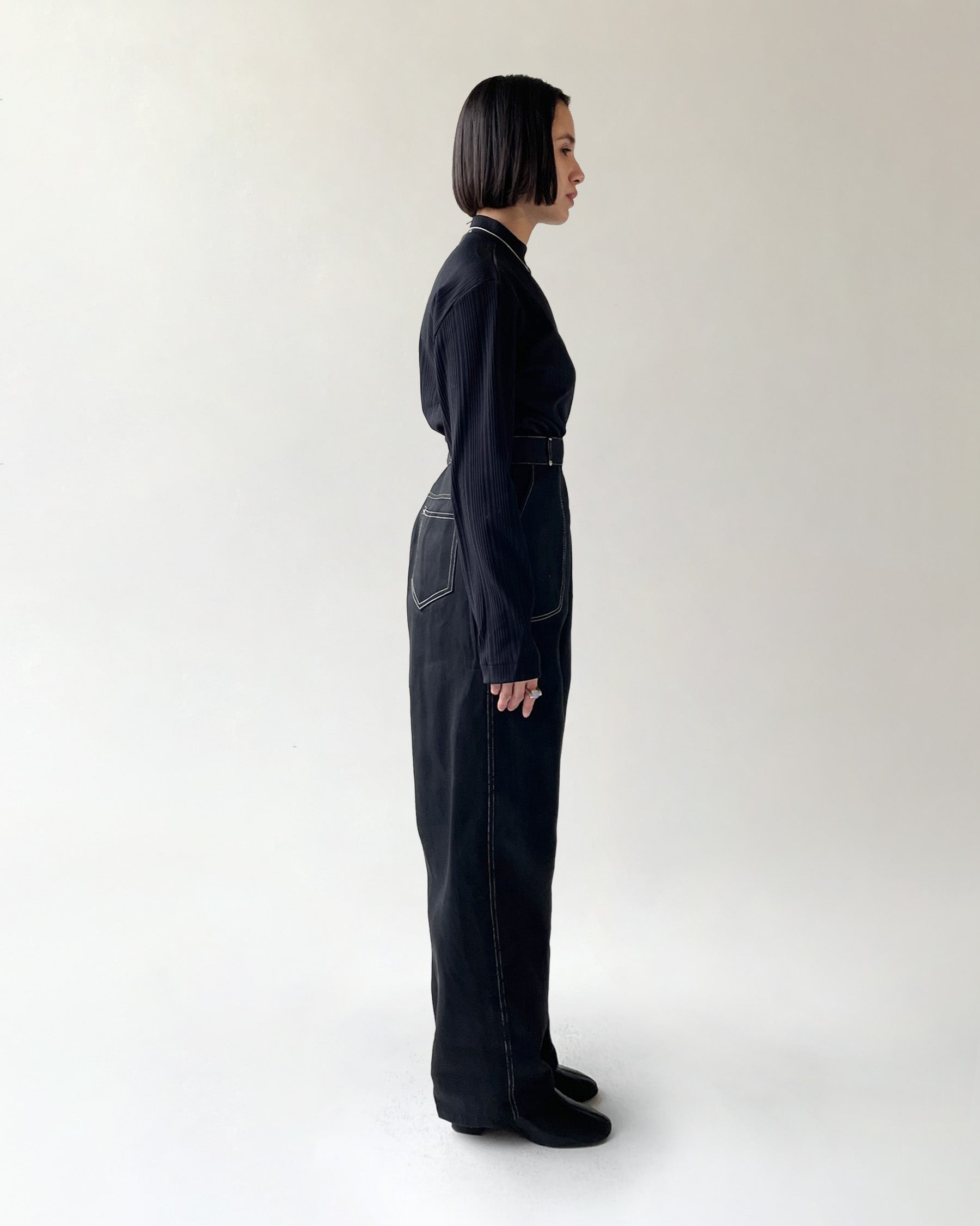 70's stitch Cotton Pants