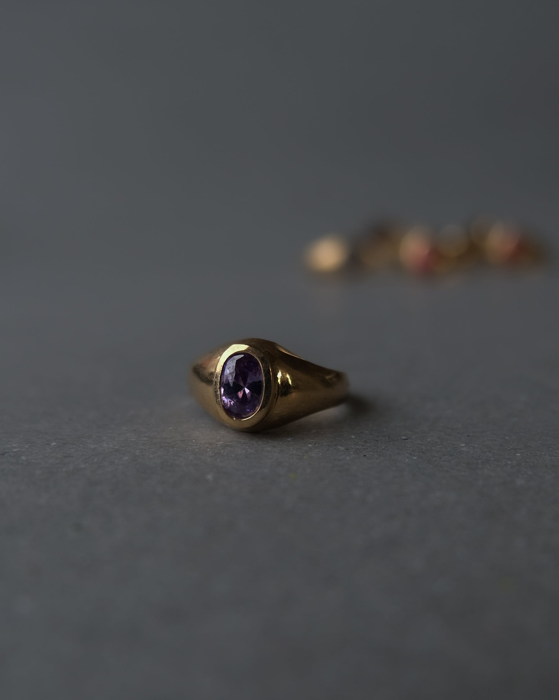 10K x Pinky Ring w/ stone - 3号