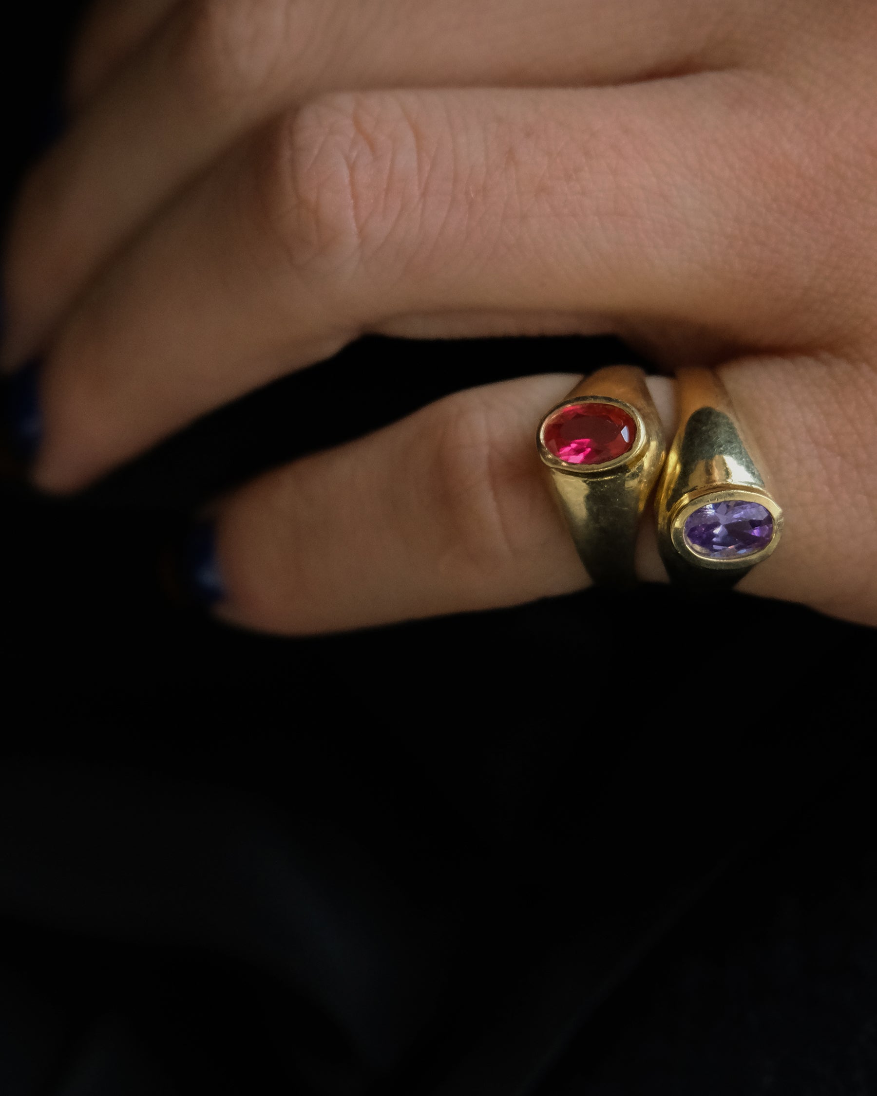 10K x Pinky Ring w/ stone - 3号