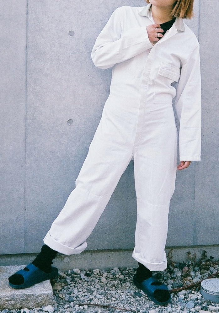 100% Cotton White Jump Suit