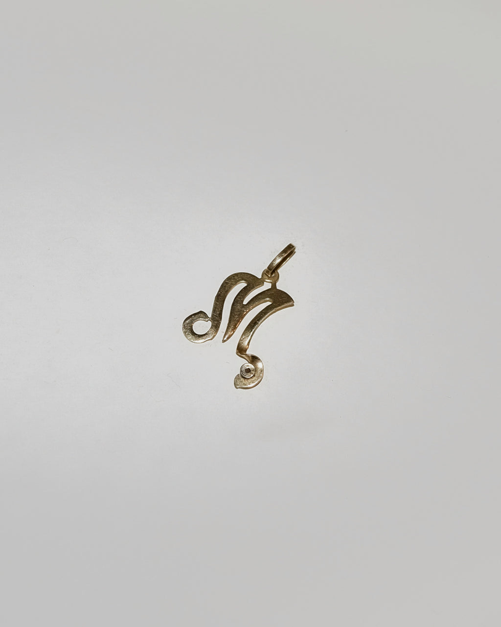 14k Gold Charm "M"