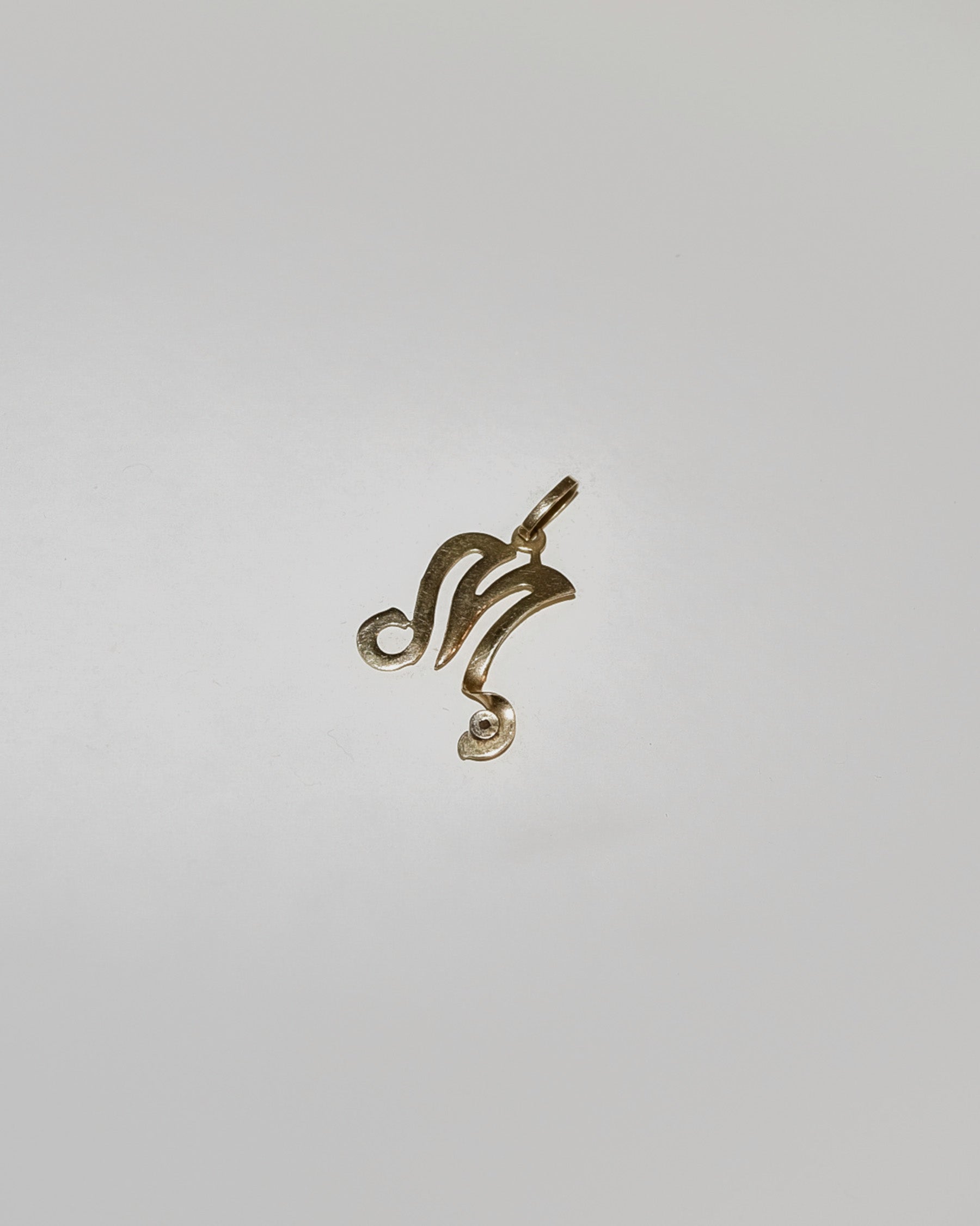 14k Gold Charm "M"